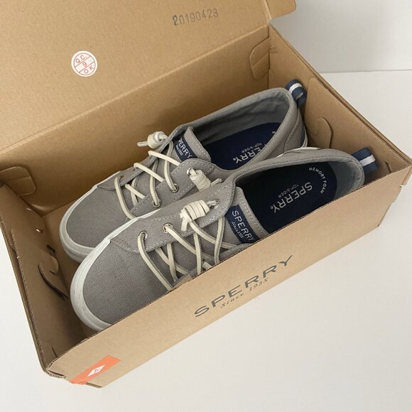 Sperry Women’s Crest Vibe Gray Sneaker Size 8 USA Memory Foam - Picture 5 of 7